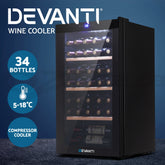 Devanti Wine Fridge Cooler 34 Bottles